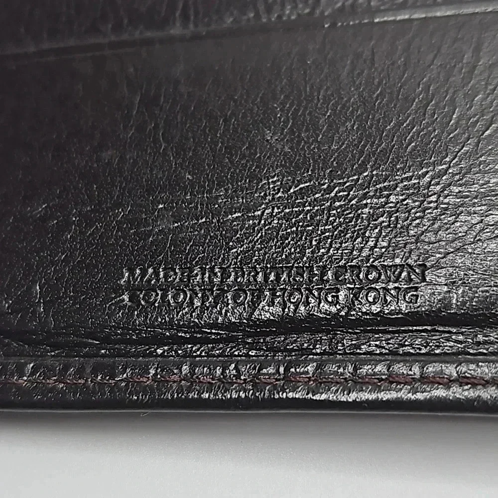 Christian Dior Brown Leather Bifold Wallet Vintage Made in Hong Kong w/ dust bag - Picture 5 of 8